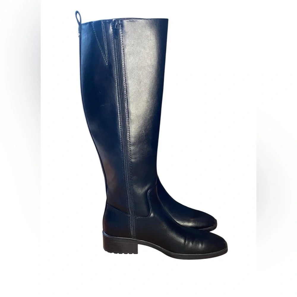 Nine West Leather Black Knee-High Women's Boots Size 8 - Picture 6 of 7